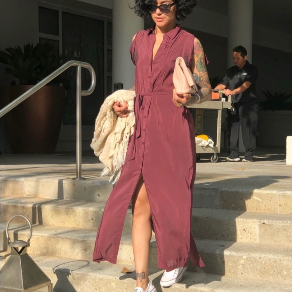 Max Studio Plum Sleeveless Maxi Dress